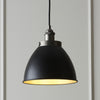 Franklin Small Pendant in Aged Pewter & Matt Black