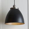 Franklin Large Pendant in Aged Pewter & Matt Black