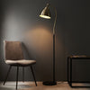 Franklin Task Floor Lamp in Antique Brass & Matt Black