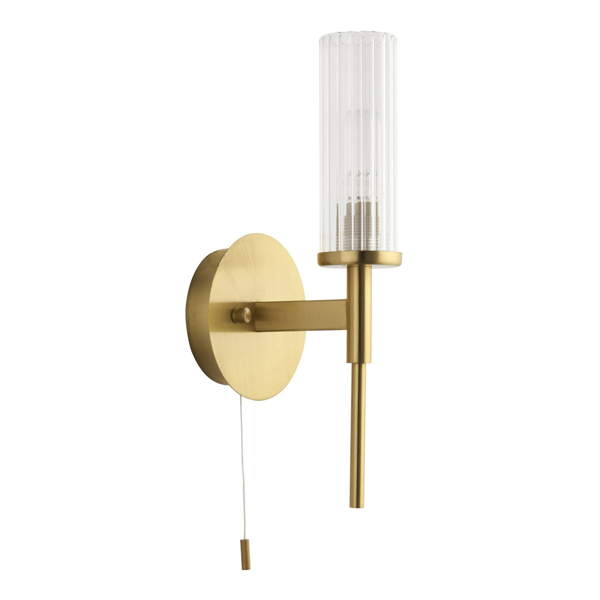 Talo Switched IP44 Wall Light in Satin Brass