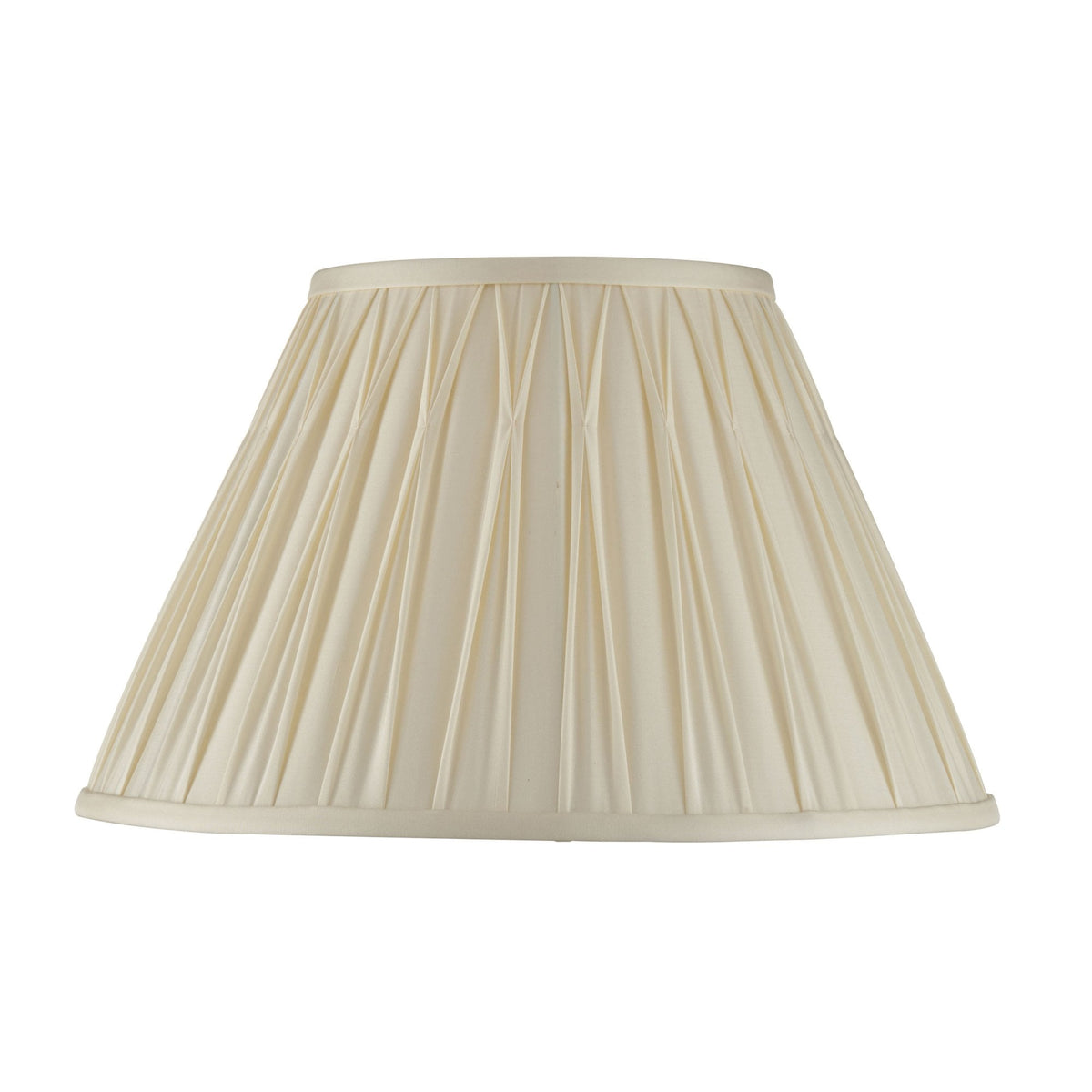 Chatsworth 14 Inch Single Pinch Tapered Silk Shade in Ivory