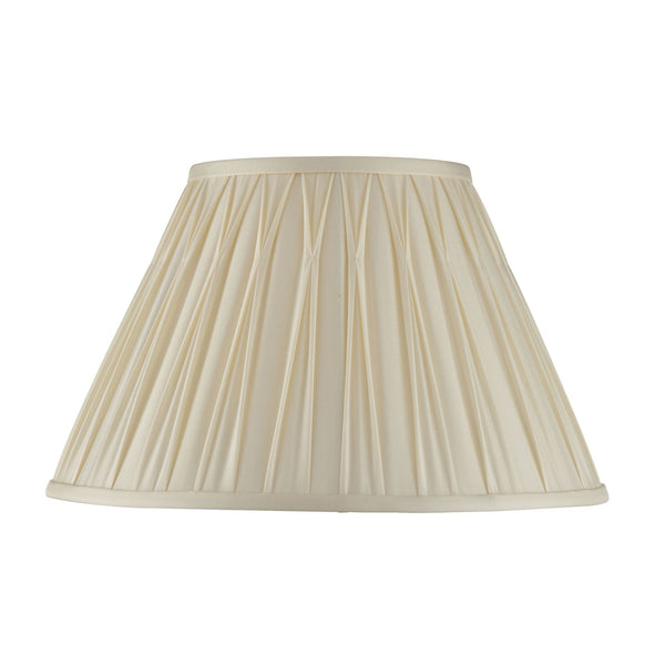 Chatsworth 14 Inch Single Pinch Tapered Silk Shade in Ivory