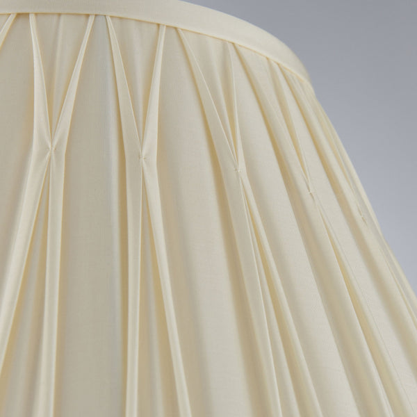 Chatsworth 14 Inch Single Pinch Tapered Silk Shade in Ivory