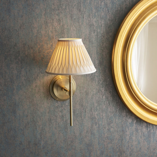 Rennes Single Wall Light in Antique Brass