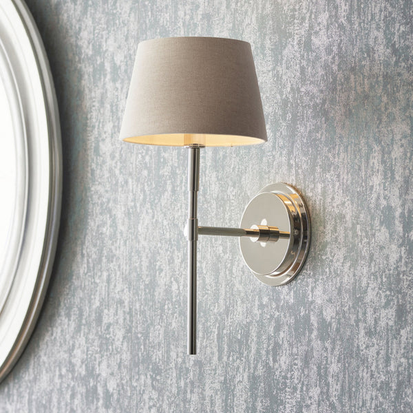 Rennes Single Wall Light in Polished Nickel
