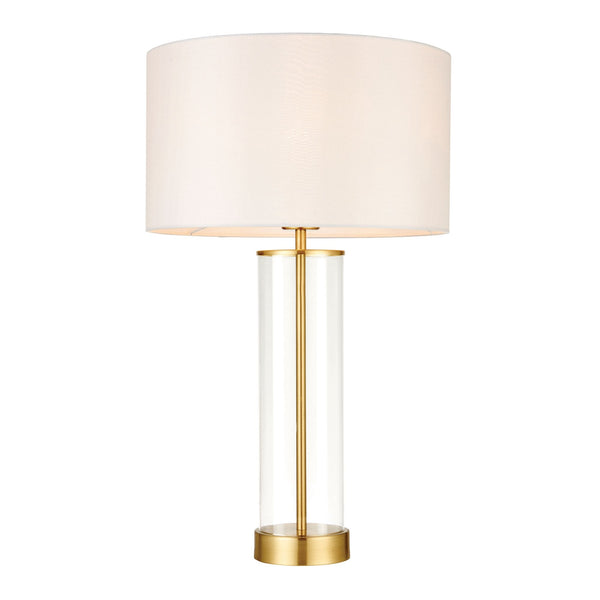 Lessina Touch Table Lamp with Clear Glass and Brushed Gold Base