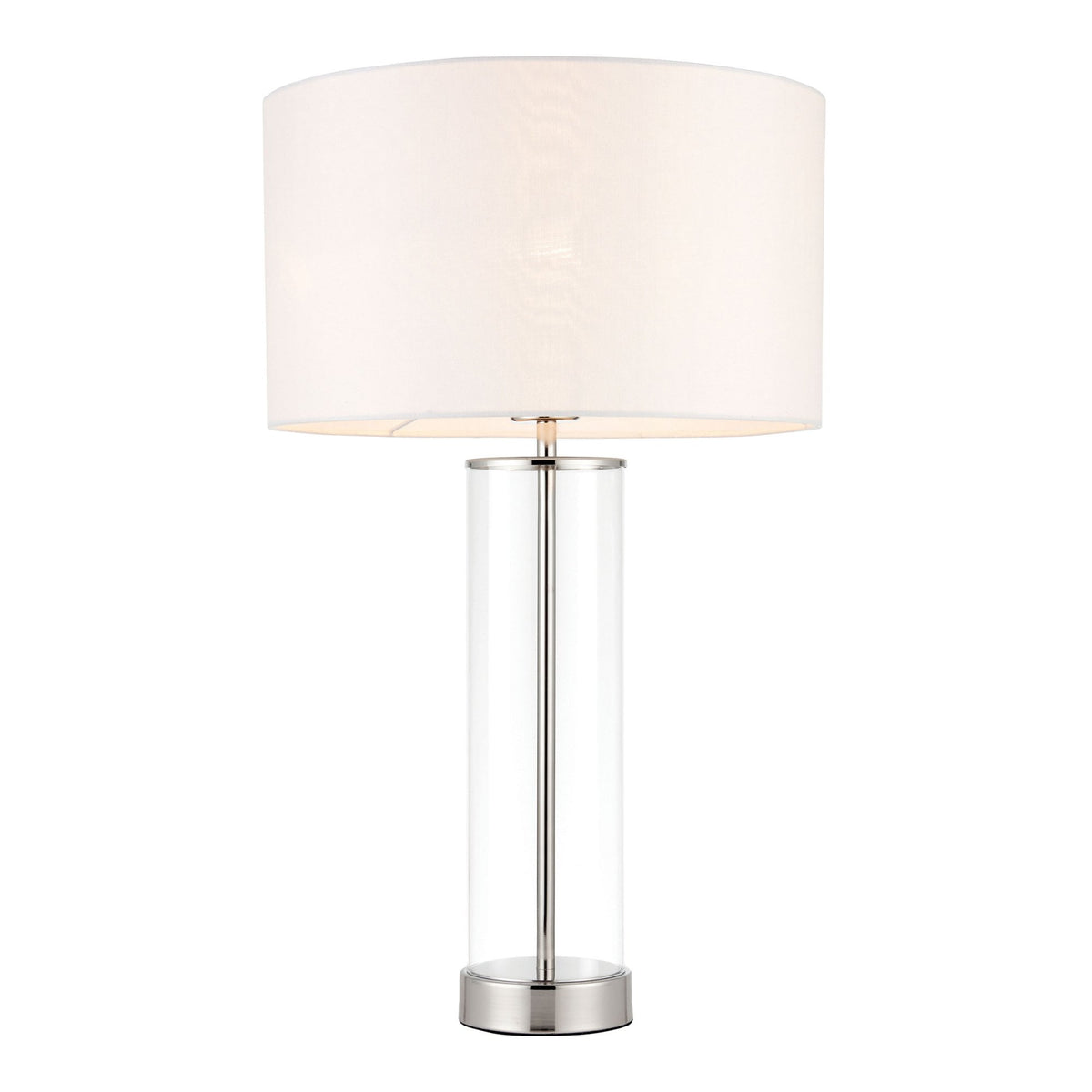 Lessina Touch Table Lamp with Clear Glass and Bright Nickel Base