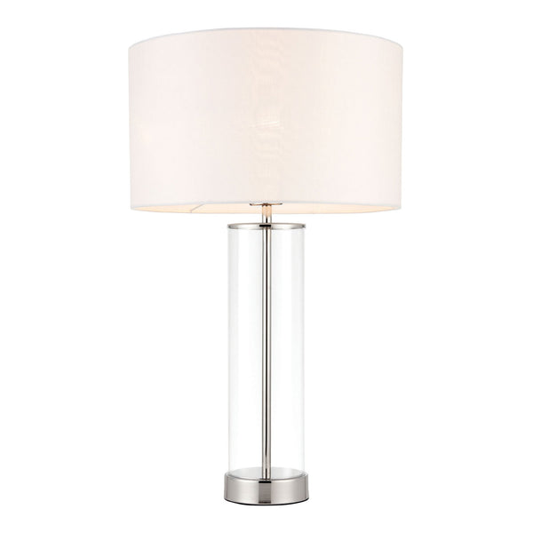 Lessina Touch Table Lamp with Clear Glass and Bright Nickel Base
