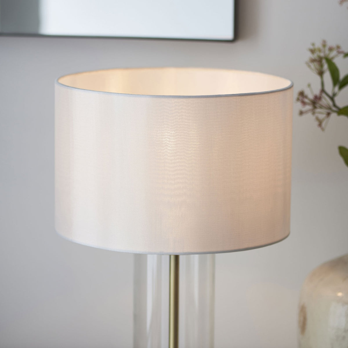Lessina Small Touch Table Lamp with Clear Glass and Brushed Gold Base