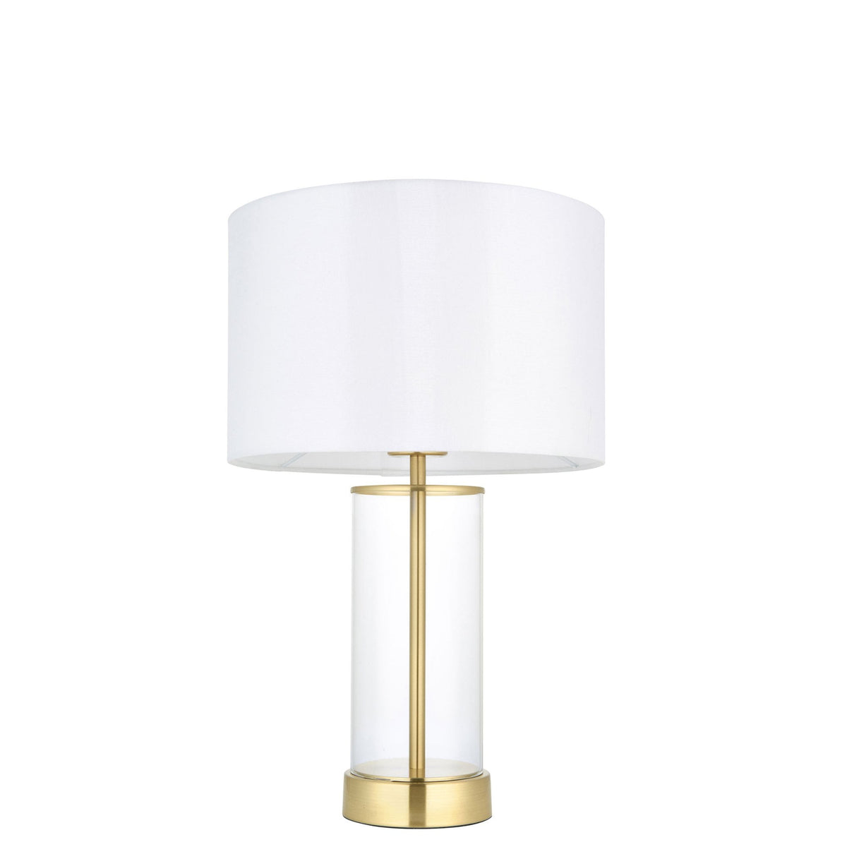Lessina Small Touch Table Lamp with Clear Glass and Brushed Gold Base
