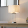 Lessina Small Touch Table Lamp with Clear Glass and Bright Nickel Base