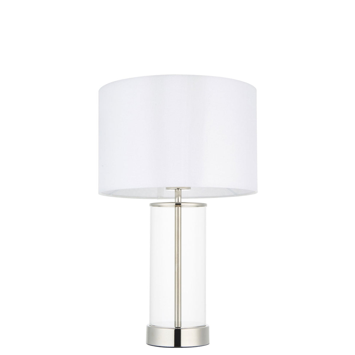 Lessina Small Touch Table Lamp with Clear Glass and Bright Nickel Base
