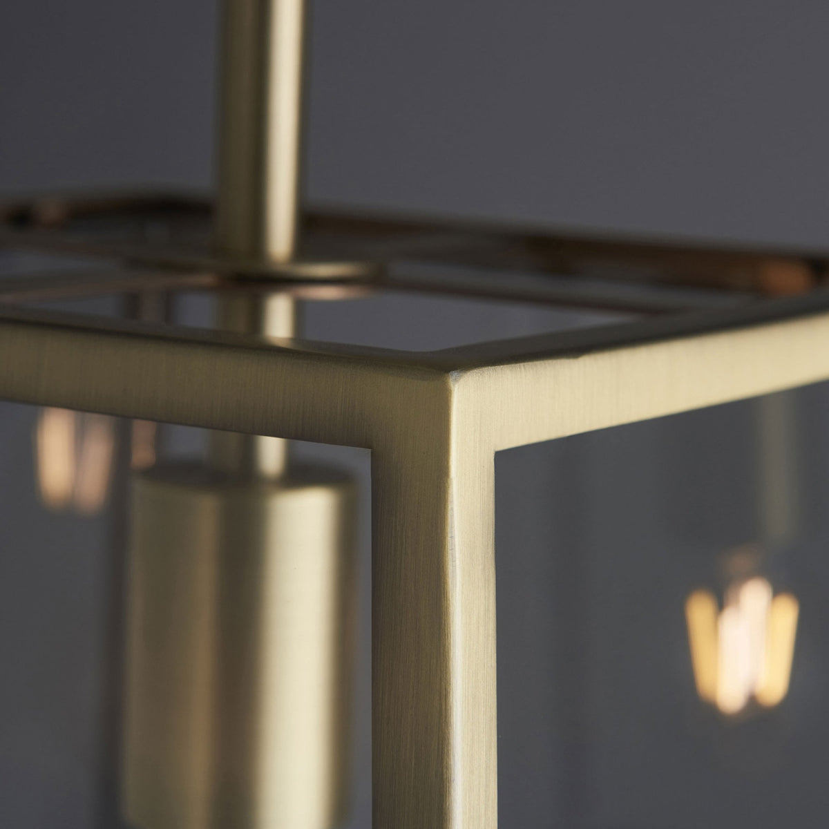 Hurst Single Pendant in Antique Brass and Clear Glass