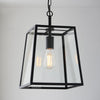 Hurst Single Pendant in Matt Black and Clear Glass
