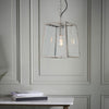 Hurst Single Pendant in Bright Nickel and Clear Glass