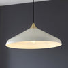 Glo Coned Pendant in Warm White and Brushed Brass