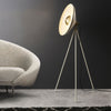 Glo Coned Floor Light in Warm White and Brushed Brass