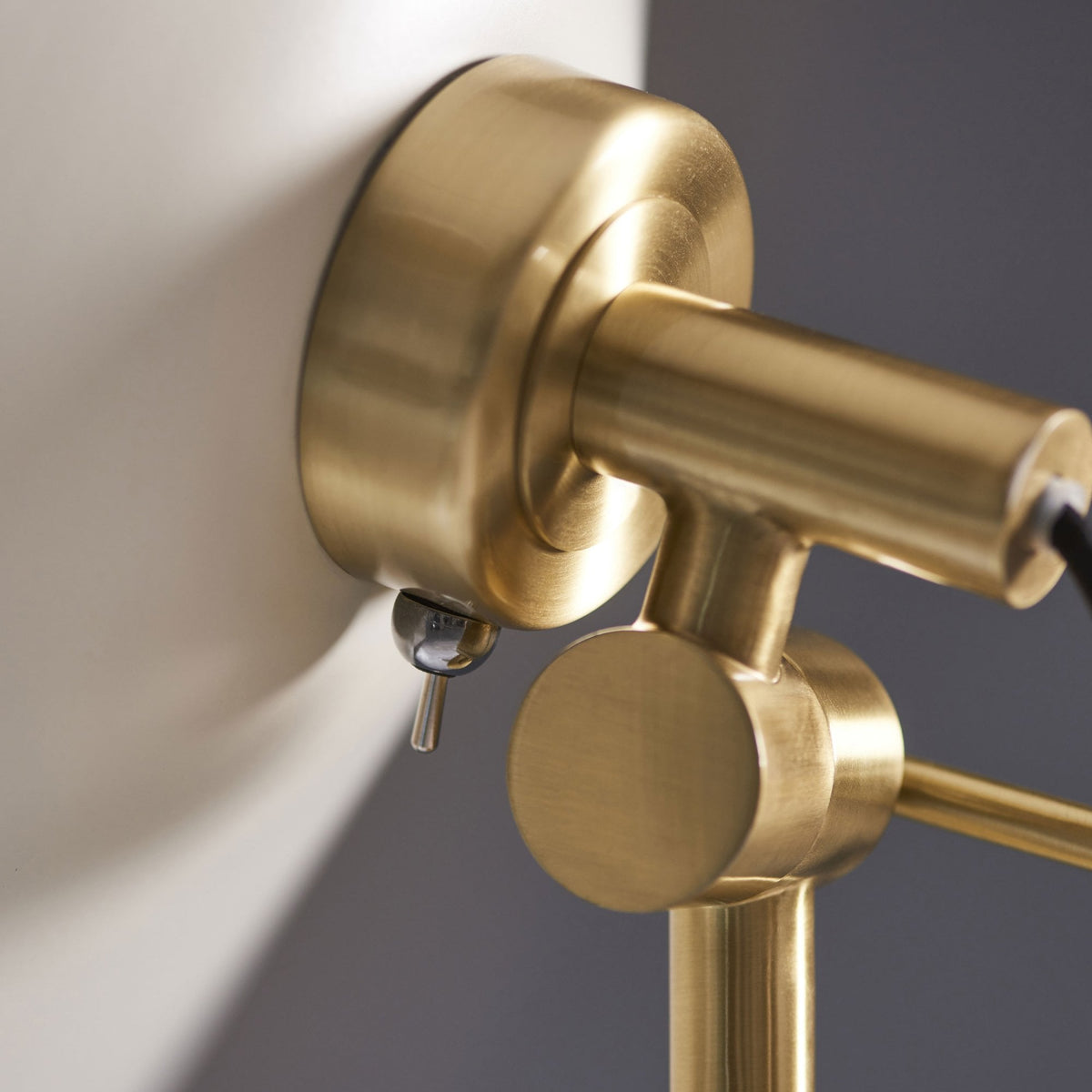 Glo Coned Floor Light in Warm White and Brushed Brass