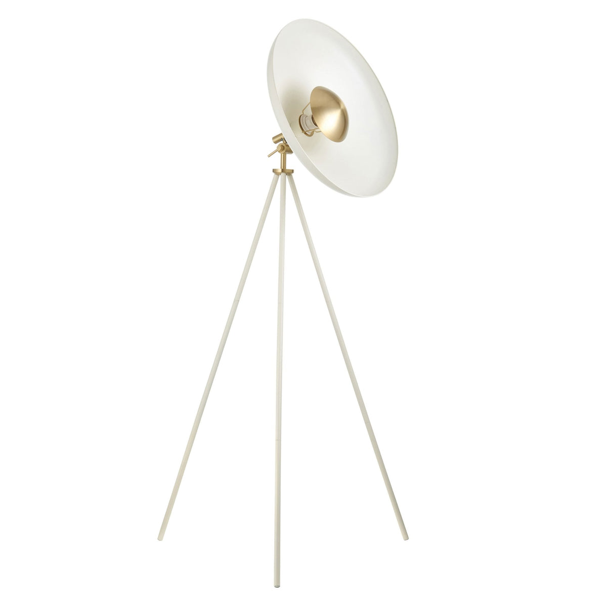 Glo Coned Floor Light in Warm White and Brushed Brass