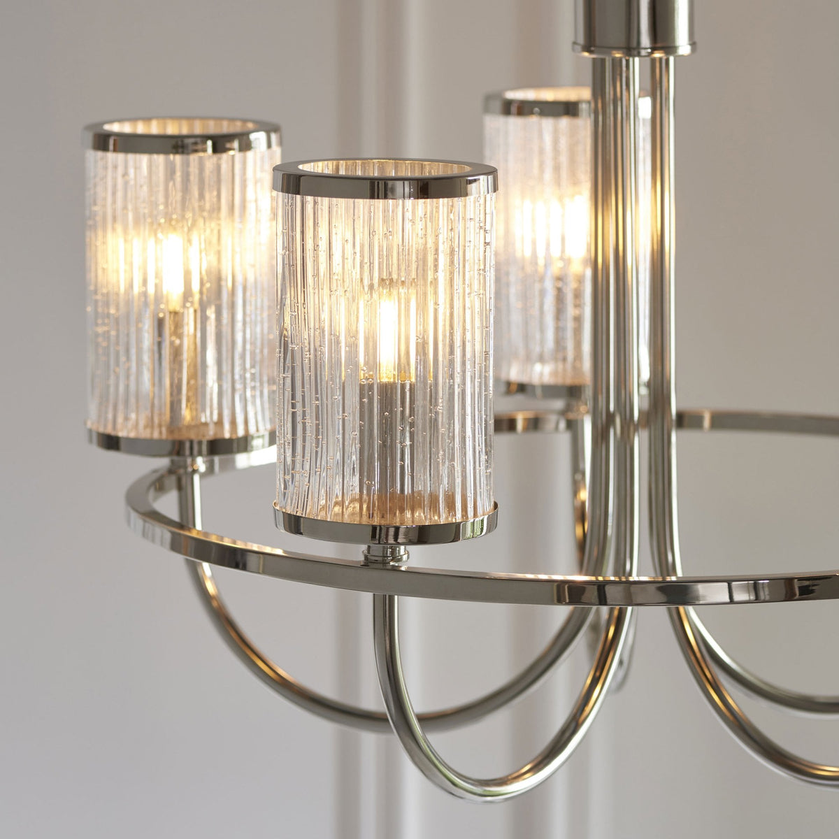 Henbury Five Light Pendant in Bright Nickel