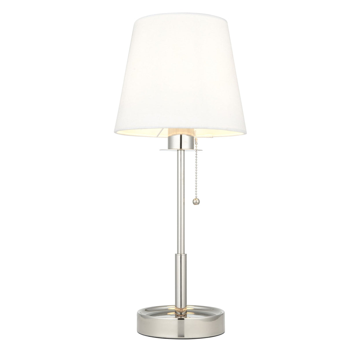 Warmwell Vanity Table Light in Nickel & White Shade