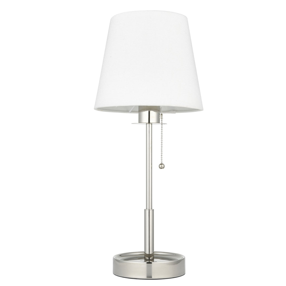 Warmwell Vanity Table Light in Nickel & White Shade