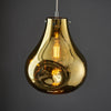 Europa Large Glass Pendant in Metallic Gold