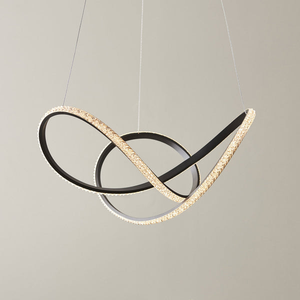 Francisca 42w LED Pendant in a Textured Black Finish