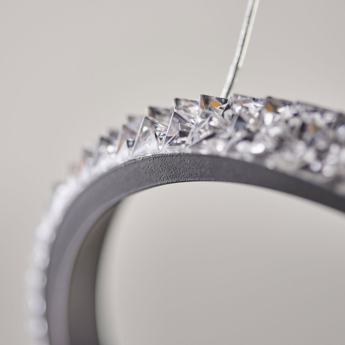 Francisca 42w LED Pendant in a Textured Black Finish