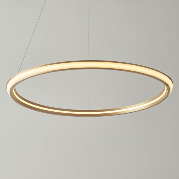 Tarrant 41w LED Pendant in Satin Gold Finish with White Diffuser