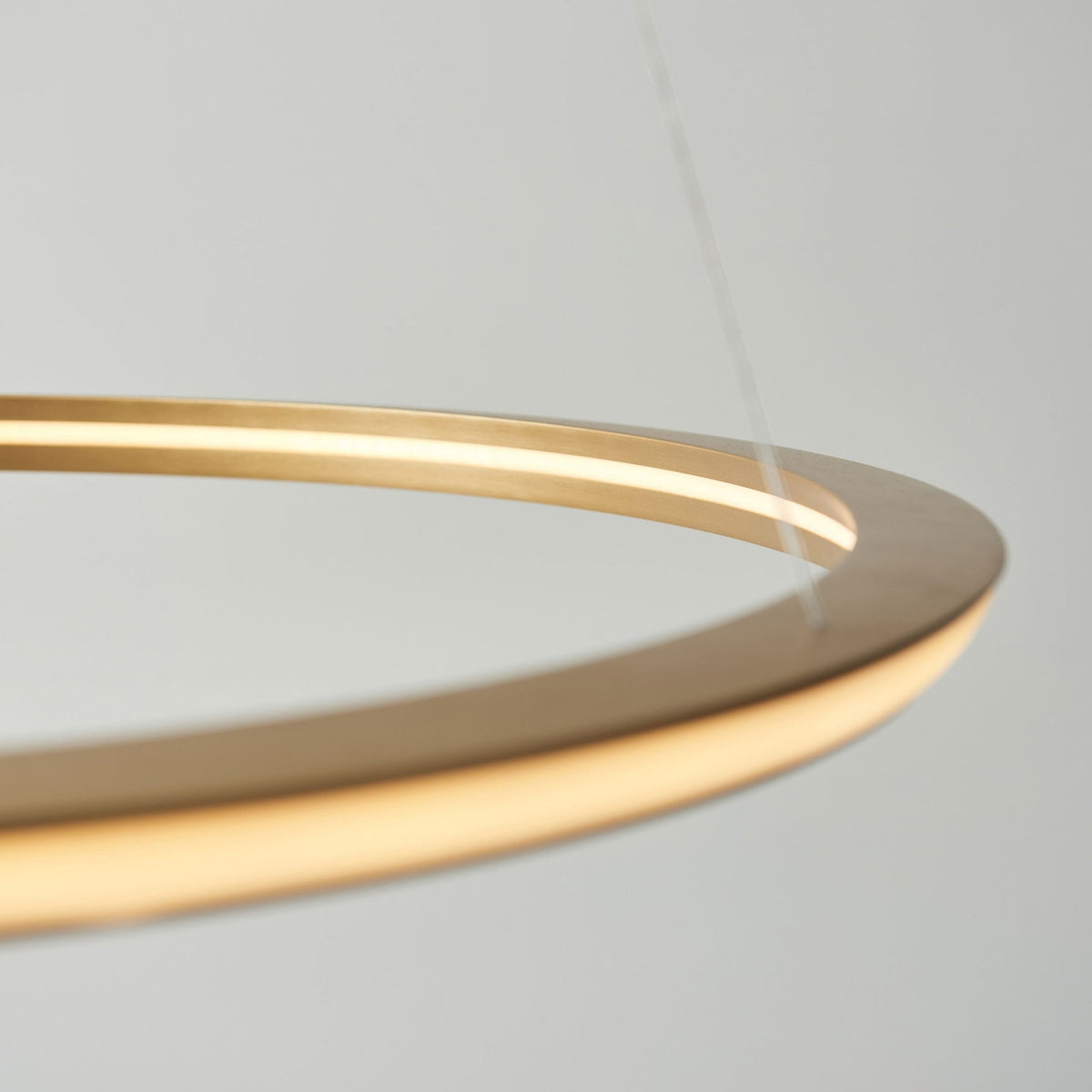 Tarrant 41w LED Pendant in Satin Gold Finish with White Diffuser