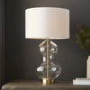 Kelda Shaped Glass Touch Dimmable Table Light in Satin Brass
