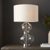 Kelda Shaped Glass Touch Dimmable Table Light in Polished Nickel
