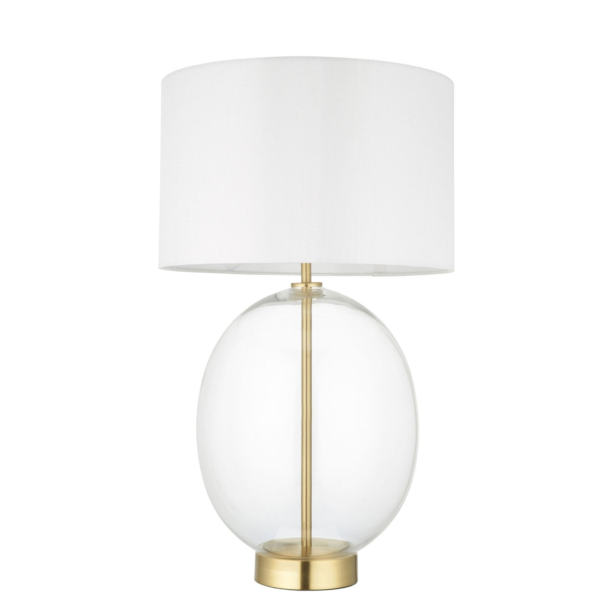Kelda Oval Glass Touch Dimmable Table Light in Satin Brass