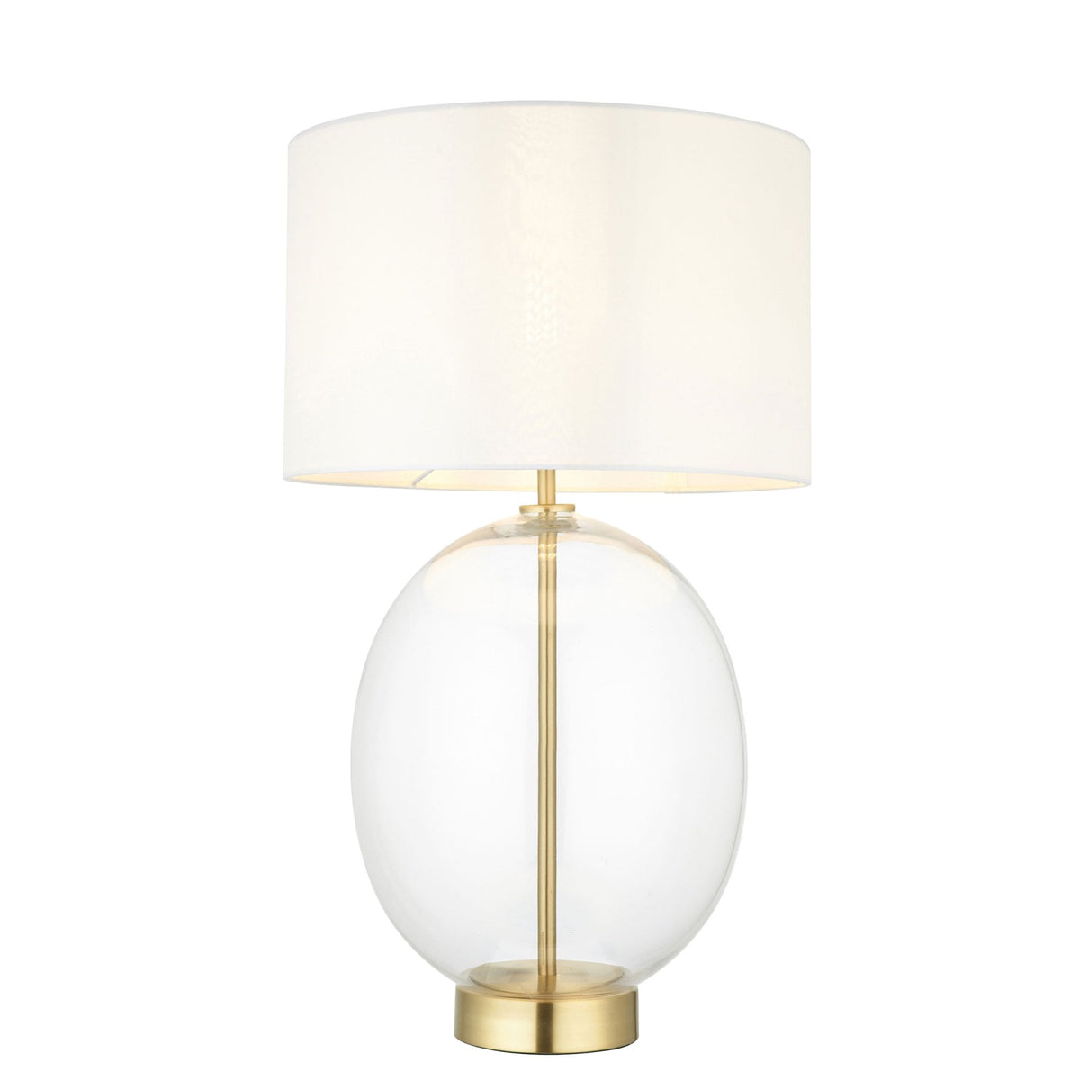 Kelda Oval Glass Touch Dimmable Table Light in Satin Brass