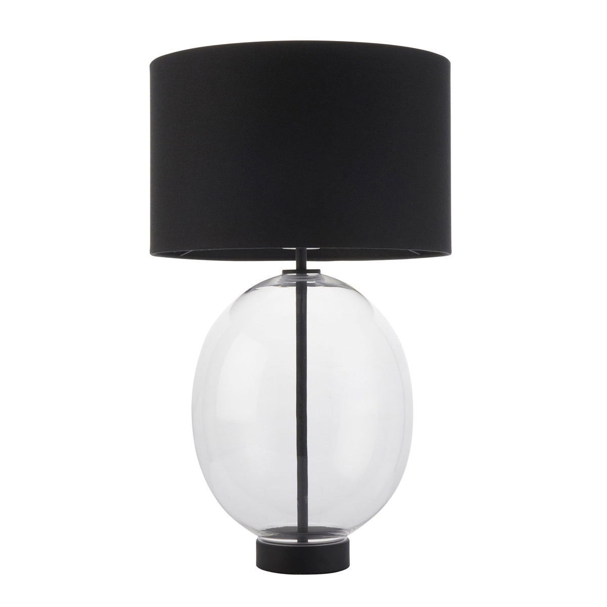 Kelda Oval Glass Touch Dimmable Table Light in Matt Black
