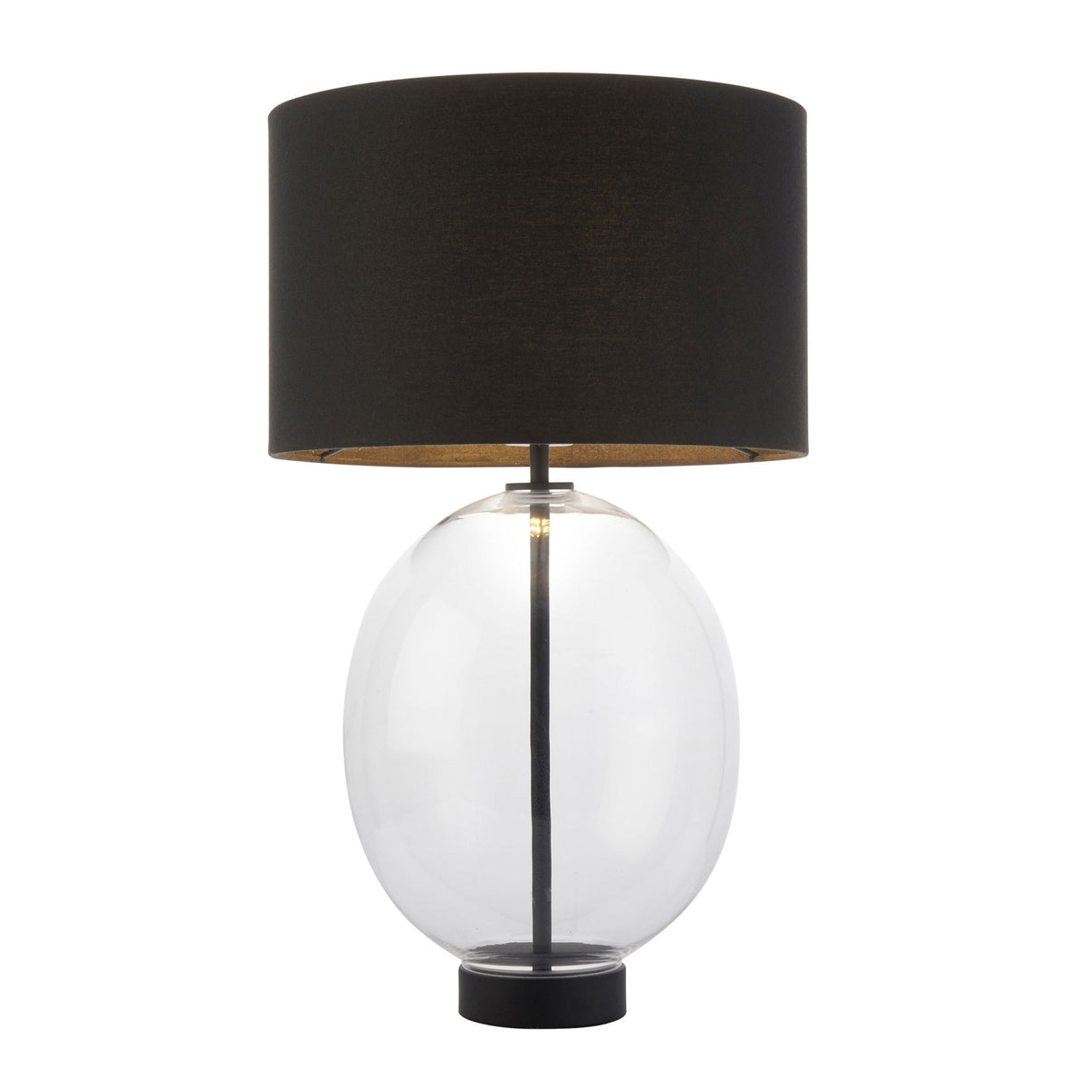 Kelda Oval Glass Touch Dimmable Table Light in Matt Black