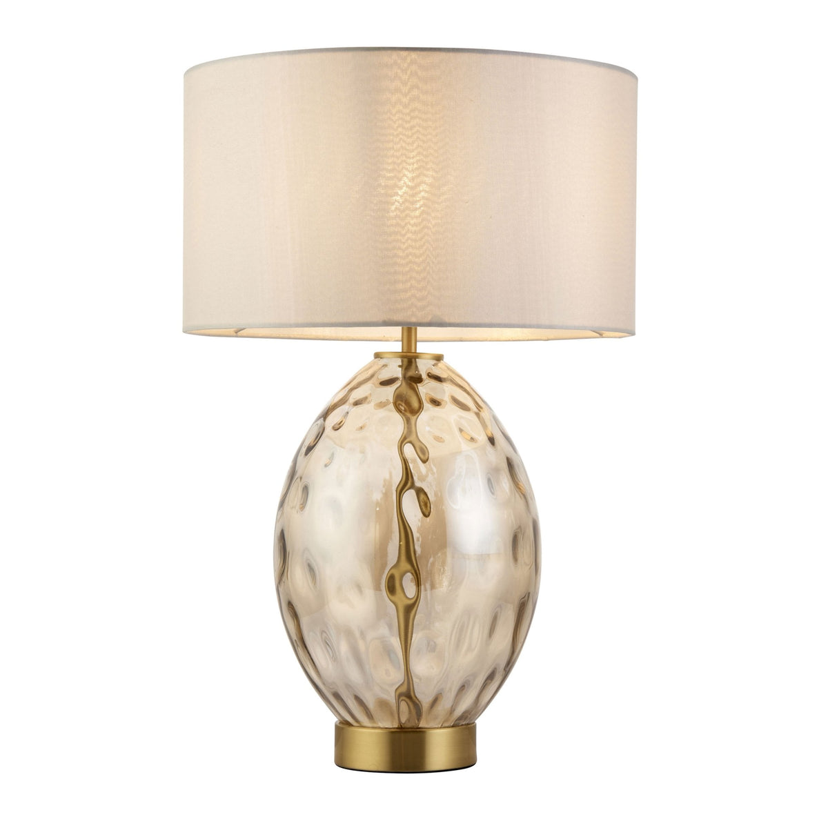 The Dimpled Glass Table Lamp on a white background.