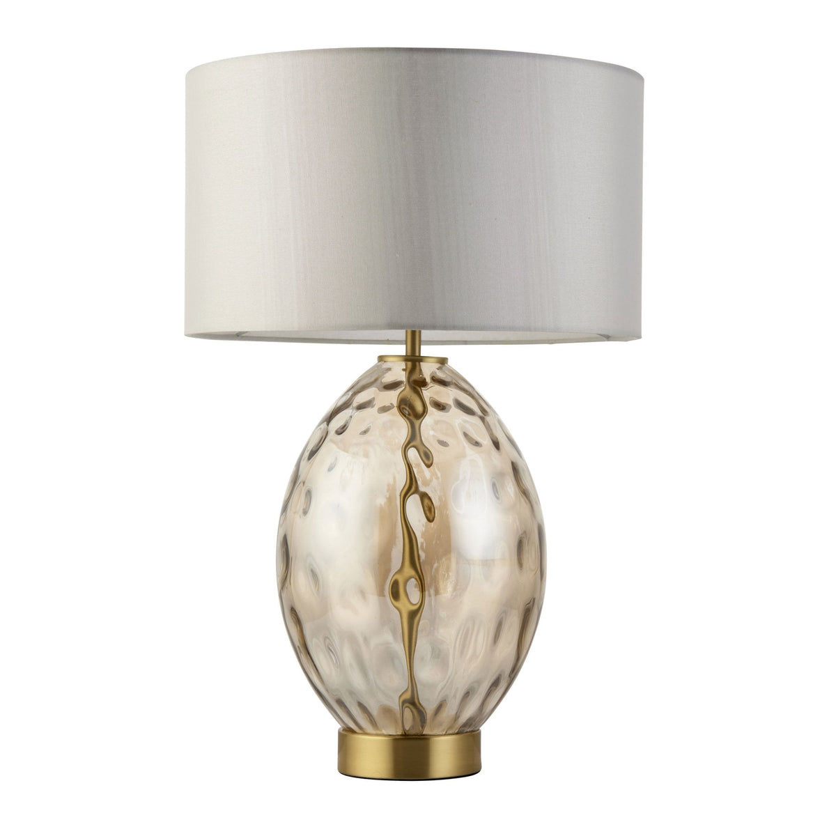 The Dimpled Glass Table Lamp on a white background.