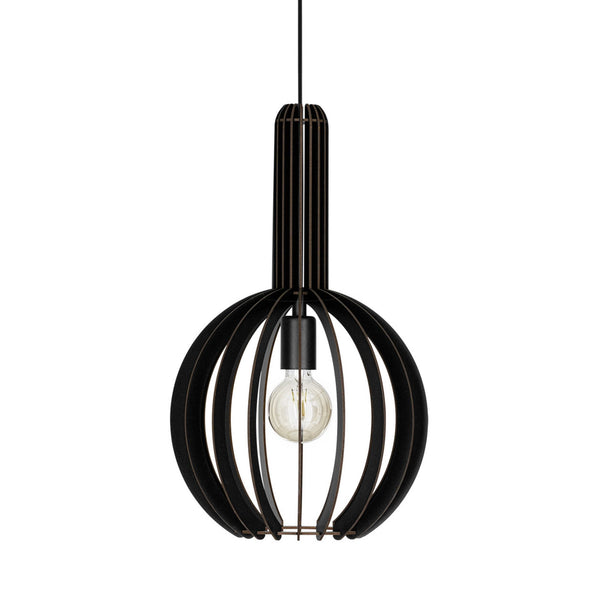 Velasco 310mm Wooden Pendant in Black