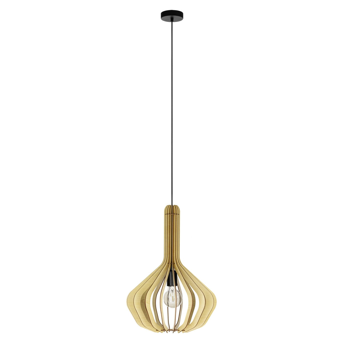 Velasco 380mm Wooden Pendant in Maple