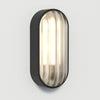 Montreal Oval IP44 Exterior Wall Light in Textured Black