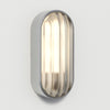 Montreal Oval IP44 Exterior Wall Light in Brushed Stainless Steel