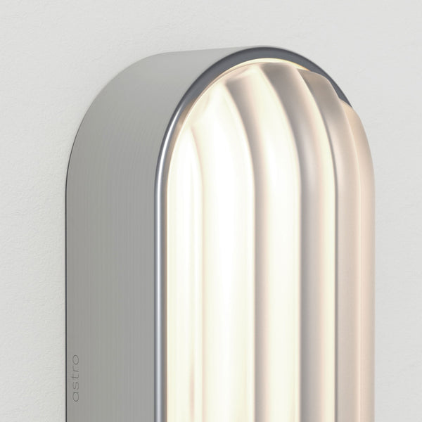 Montreal Oval IP44 Exterior Wall Light in Brushed Stainless Steel