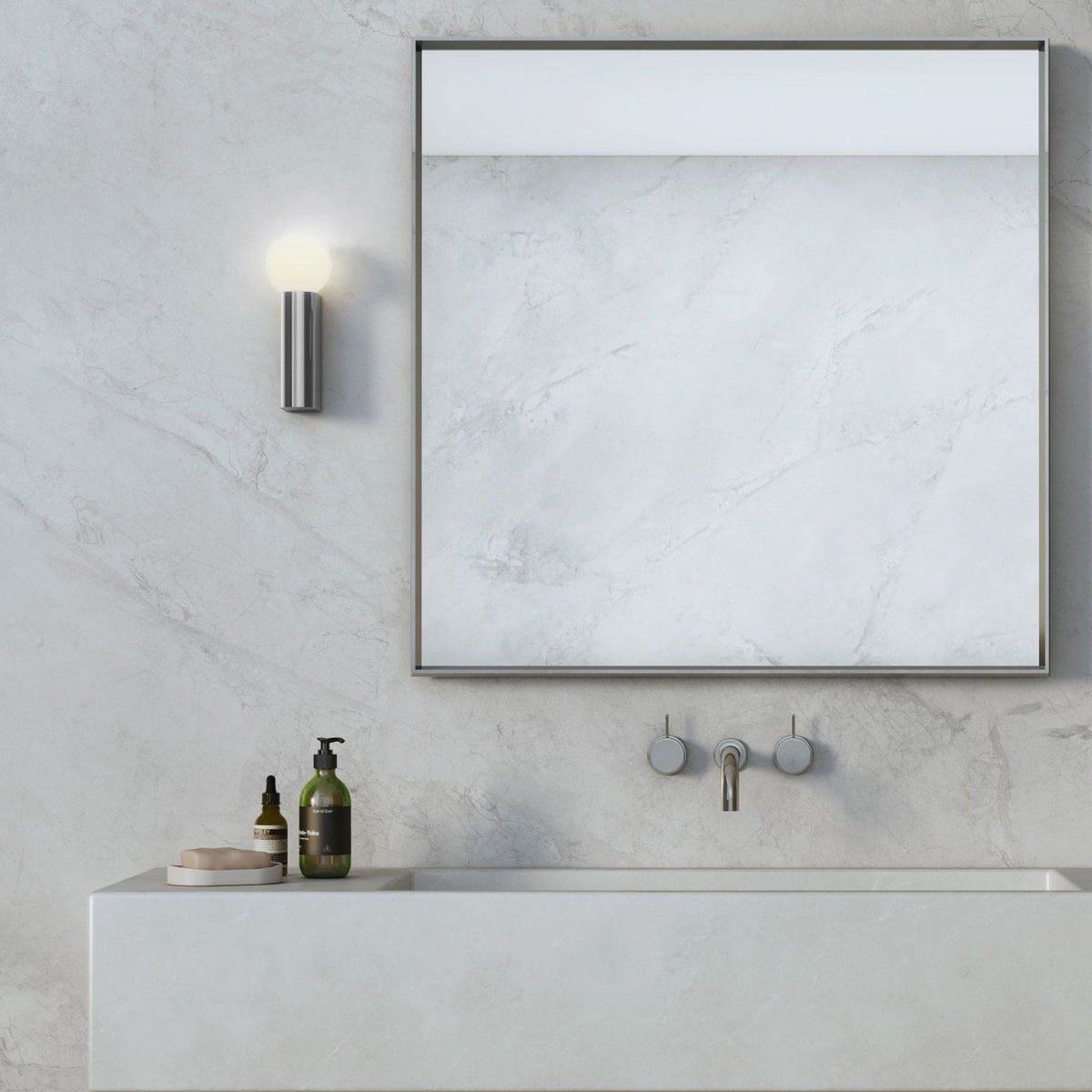 Ortona Single IP44 Bathroom Wall Light in Polished Chrome