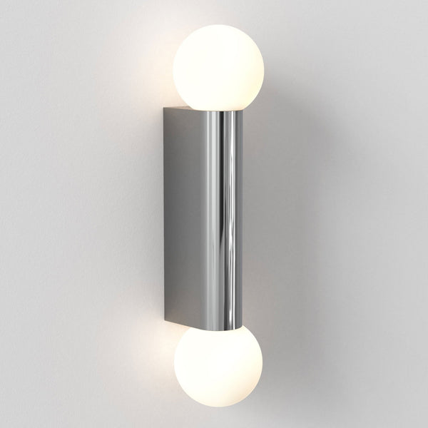 Ortona Twin IP44 Bathroom Wall Light in Polished Chrome