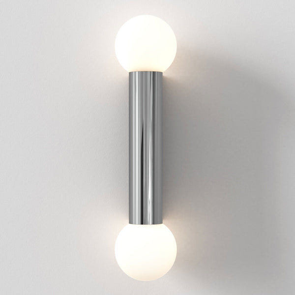 Ortona Twin IP44 Bathroom Wall Light in Polished Chrome