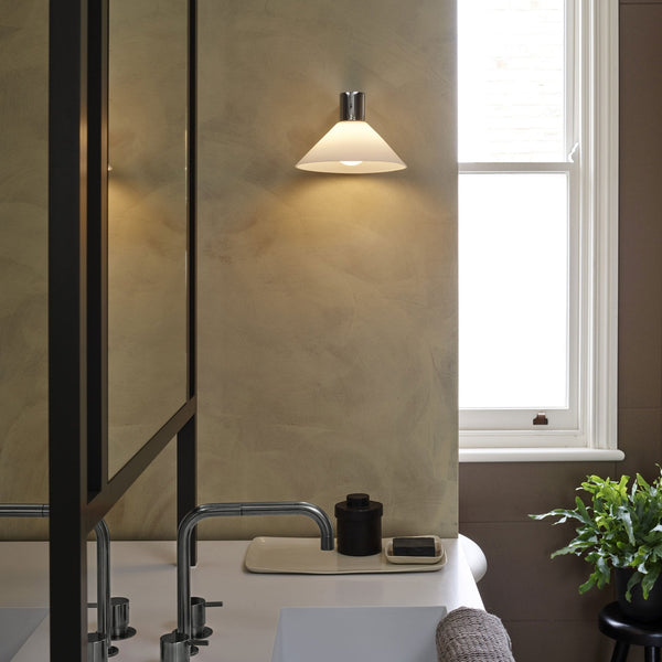 Conic IP44 Wall Light in Polished Chrome