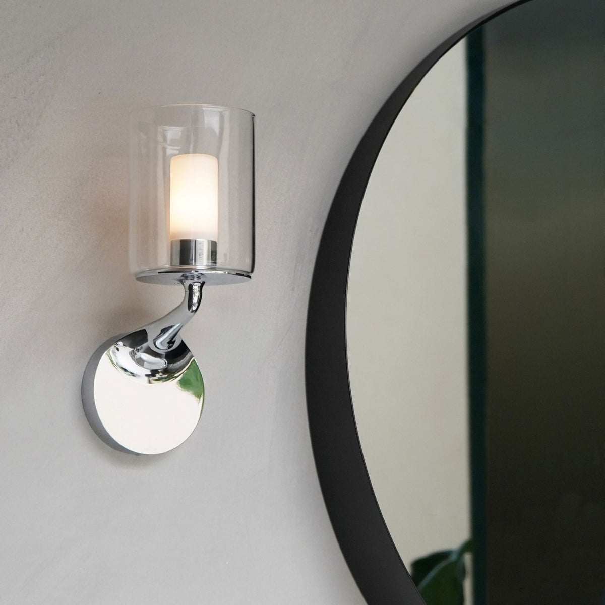 Elena IP44 Wall Light in Polished Chrome