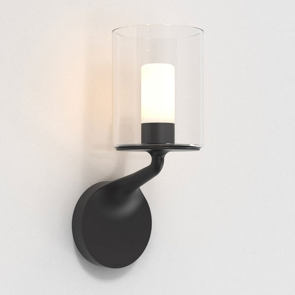 Elena IP44 Wall Light in Matt Black